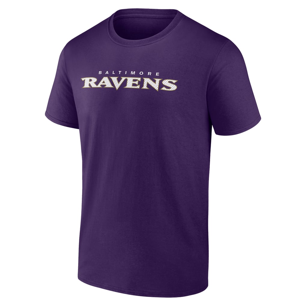 Baltimore Ravens Logo Athletic #1 Dad Jersey T-Shirt - Purple